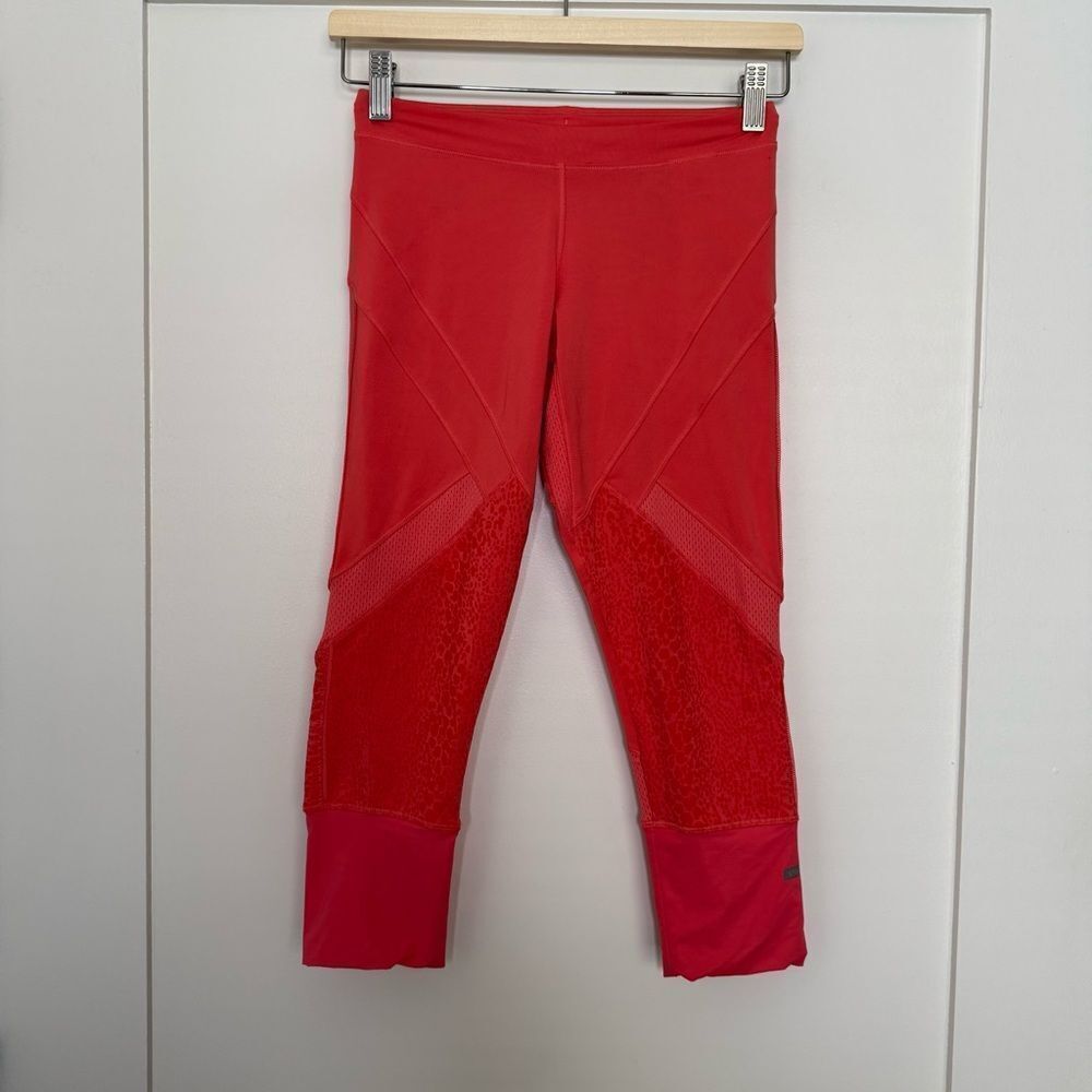 Adidas Stella McCartney 3/4 Leggings Womens Sz XS Pink Athletic Gym Run Training